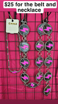 Western belt with necklace