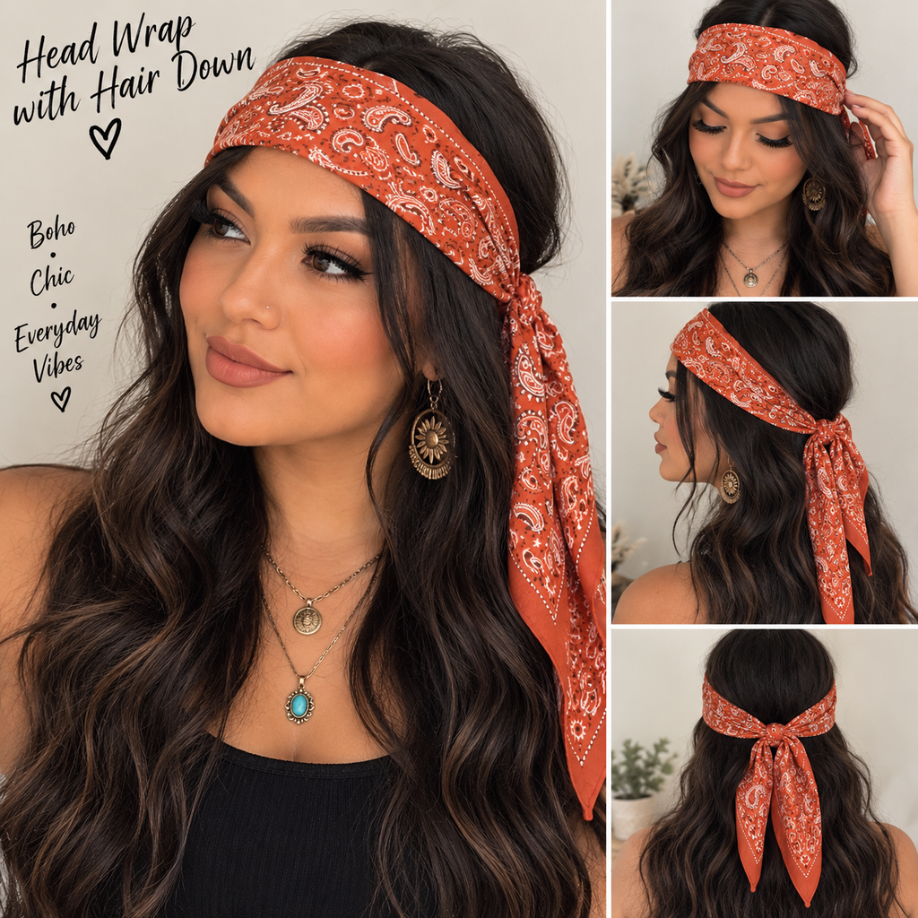 Black and white scarf/head wrap
